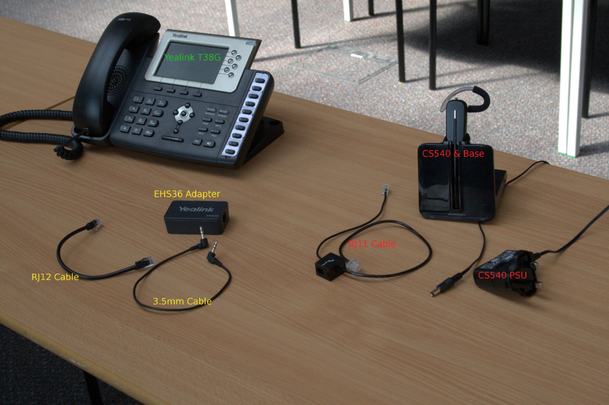 How do you set up a Plantronics CS540 wireless headset system?