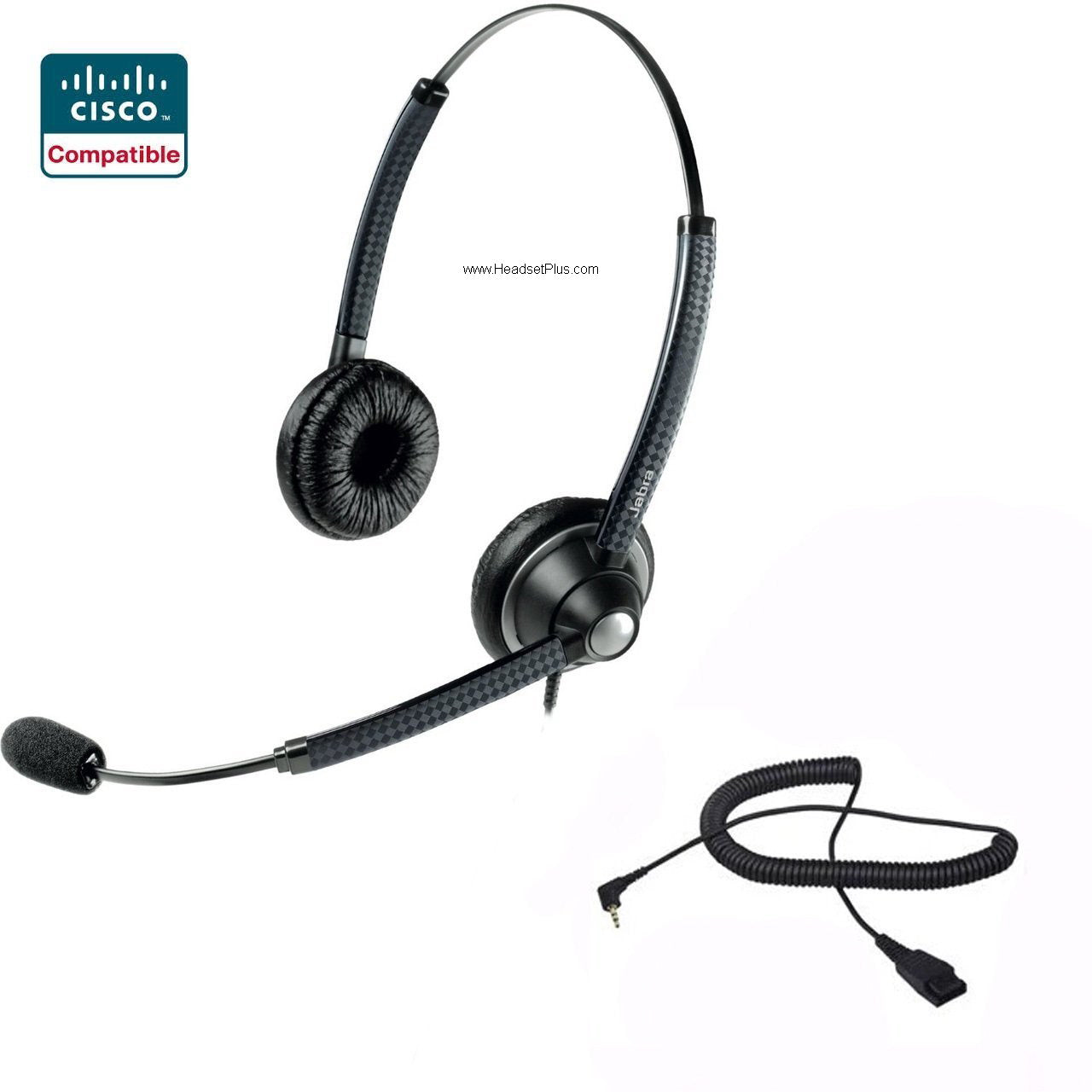 Jabra Biz 1925 Duo Cisco SPA 303, 5xx, 9xx Headset *DISCONTINUED*