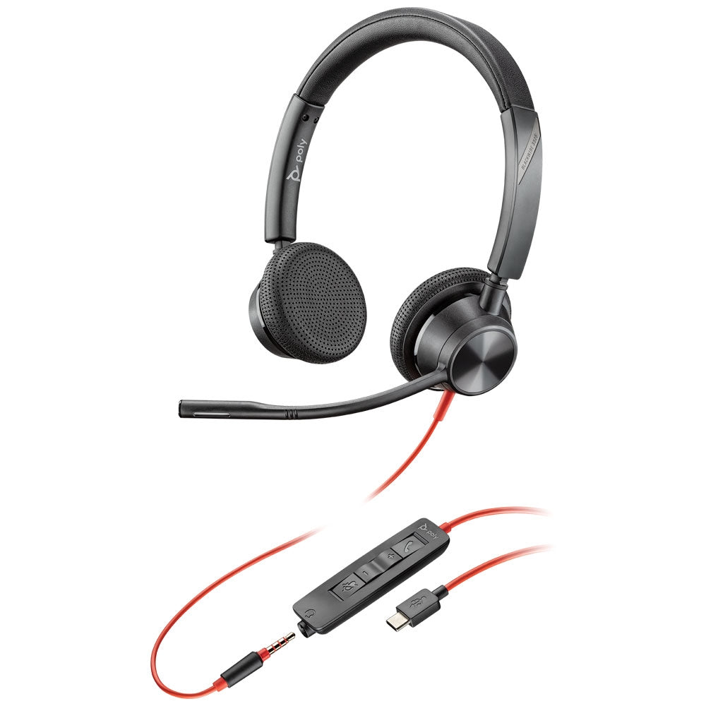Poly 3325 Blackwire USB-C Stereo Headset w/3.5mm