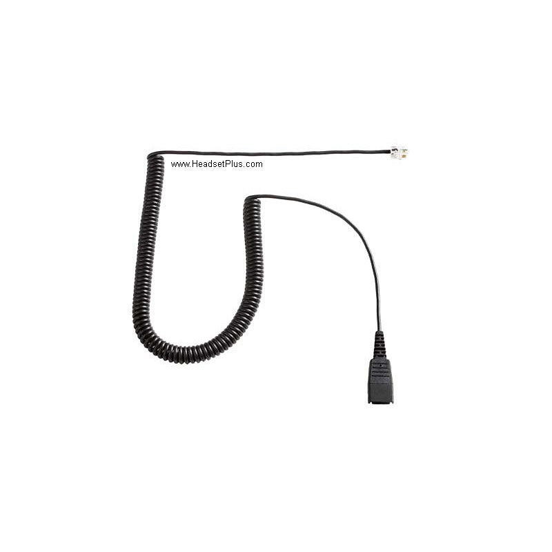 Jabra Link 850, 860 Replacement QD to RJ-9 coiled cable 6ft