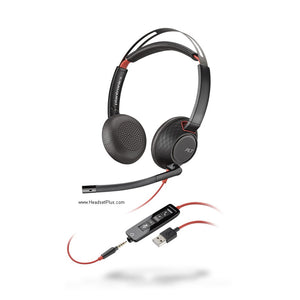 Plantronics Blackwire 5220 Stereo Headset – USB & 3.5mm (Teams Certified)