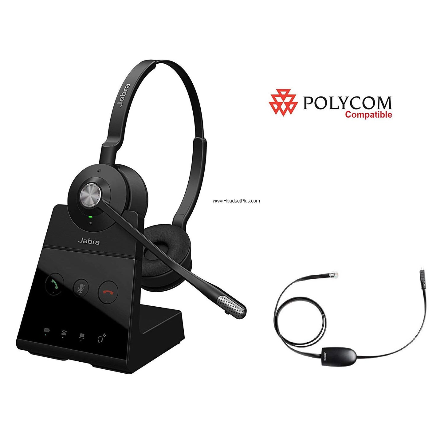 Jabra Engage 65 Stereo+EHS Polycom Phone Headset Bundle *DISCONTINUED*