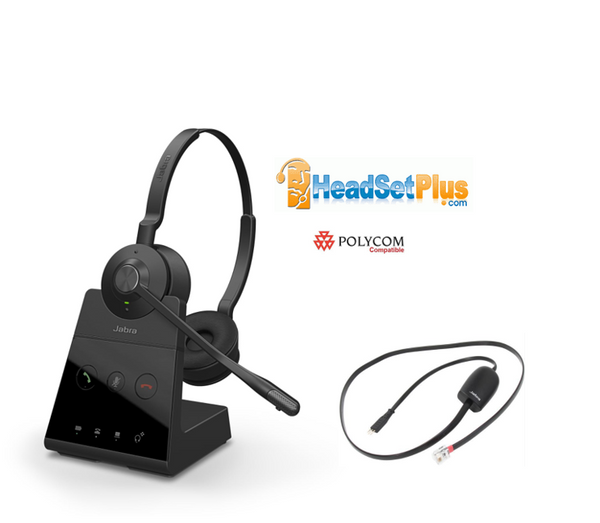 Jabra Engage 65 SE Stereo+EHS Polycom Phone Headset Bundle