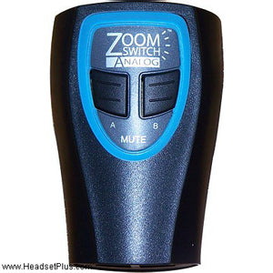 ZoomSwitch Analog training adapter with A and B channel buttons and a mute control