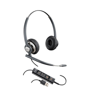 Poly Plantronics EncorePro HW725 Binaural USB Headset, Skype for Business Certified