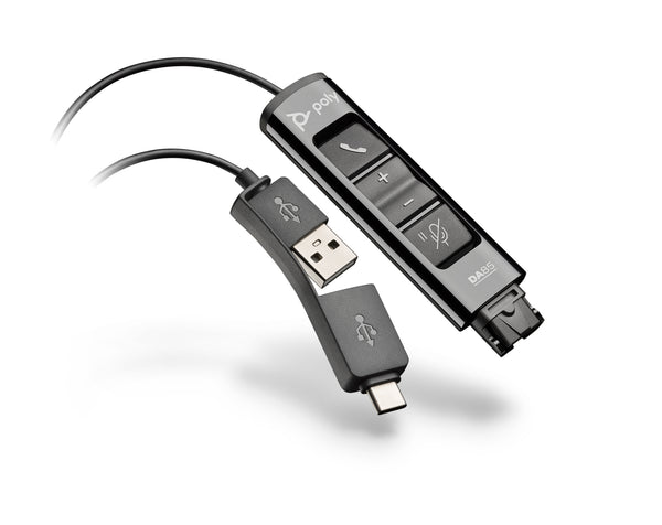 Poly DA85 USB-A & USB-C Adapter for Plantronics Headset