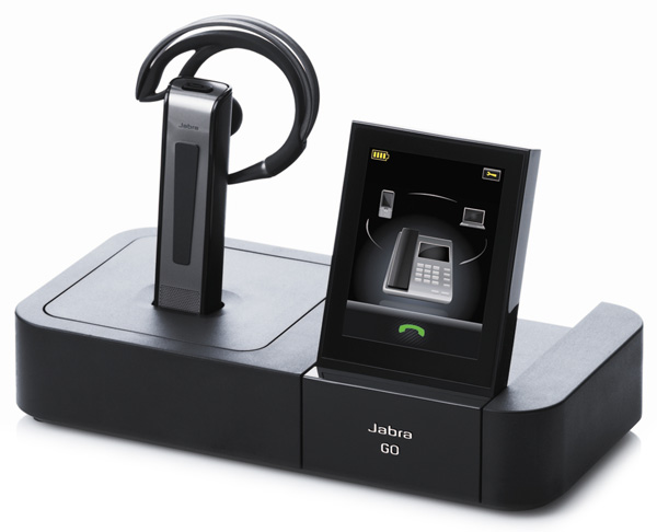 Jabra GO 6470 Bluetooth Headset w/ Charging Bases & Adapters