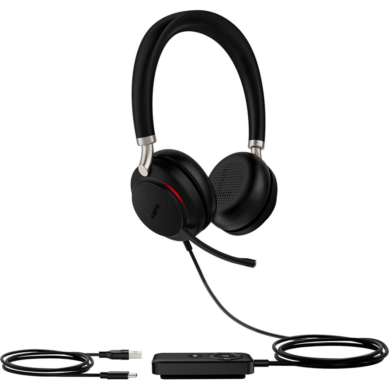 yealink uh38 dual uc usb-a corded bluetooth headset view