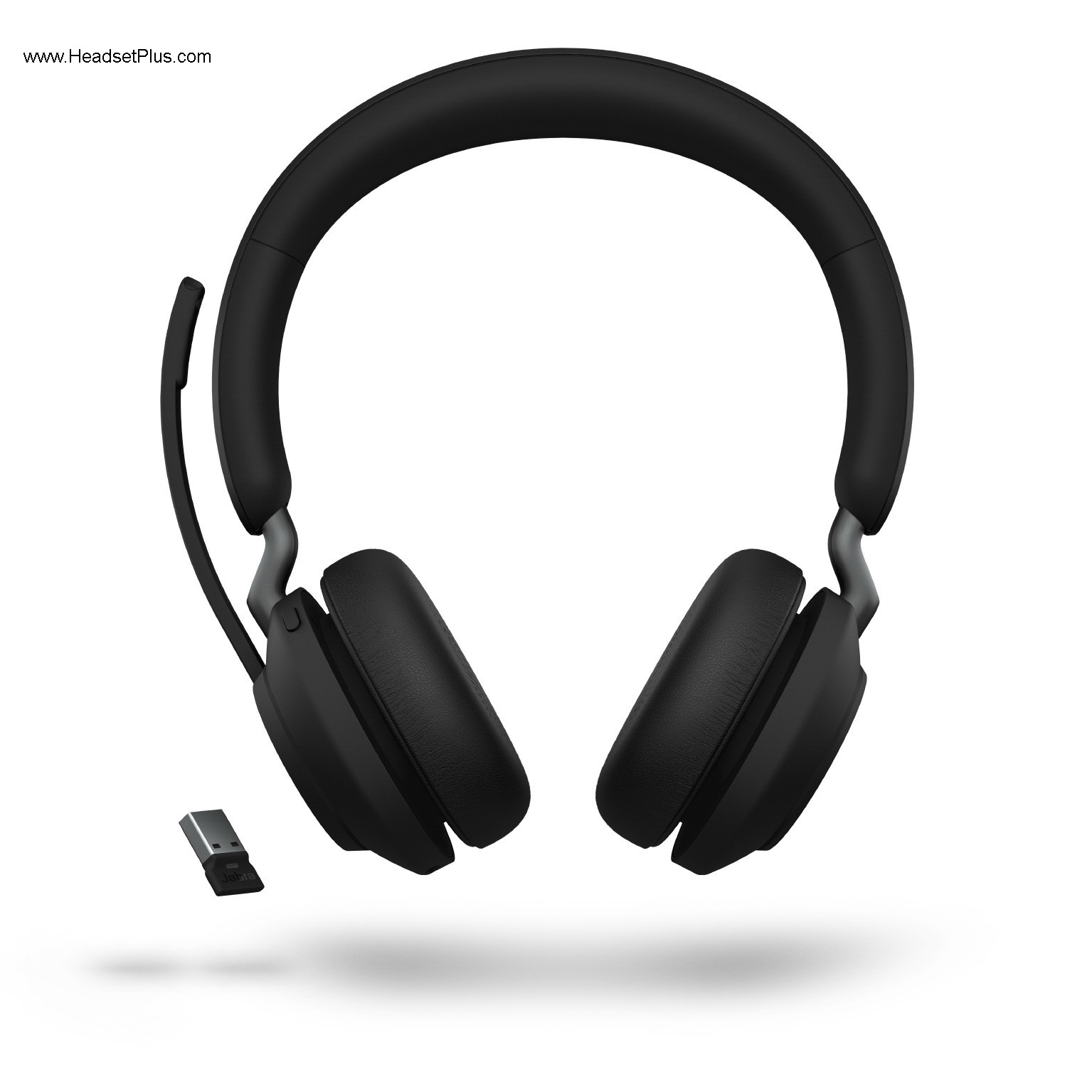 jabra evolve2 65 ms stereo bluetooth wireless usb-a headset view