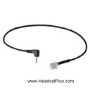 plantronics 2.5mm to rj9 adapter cable view