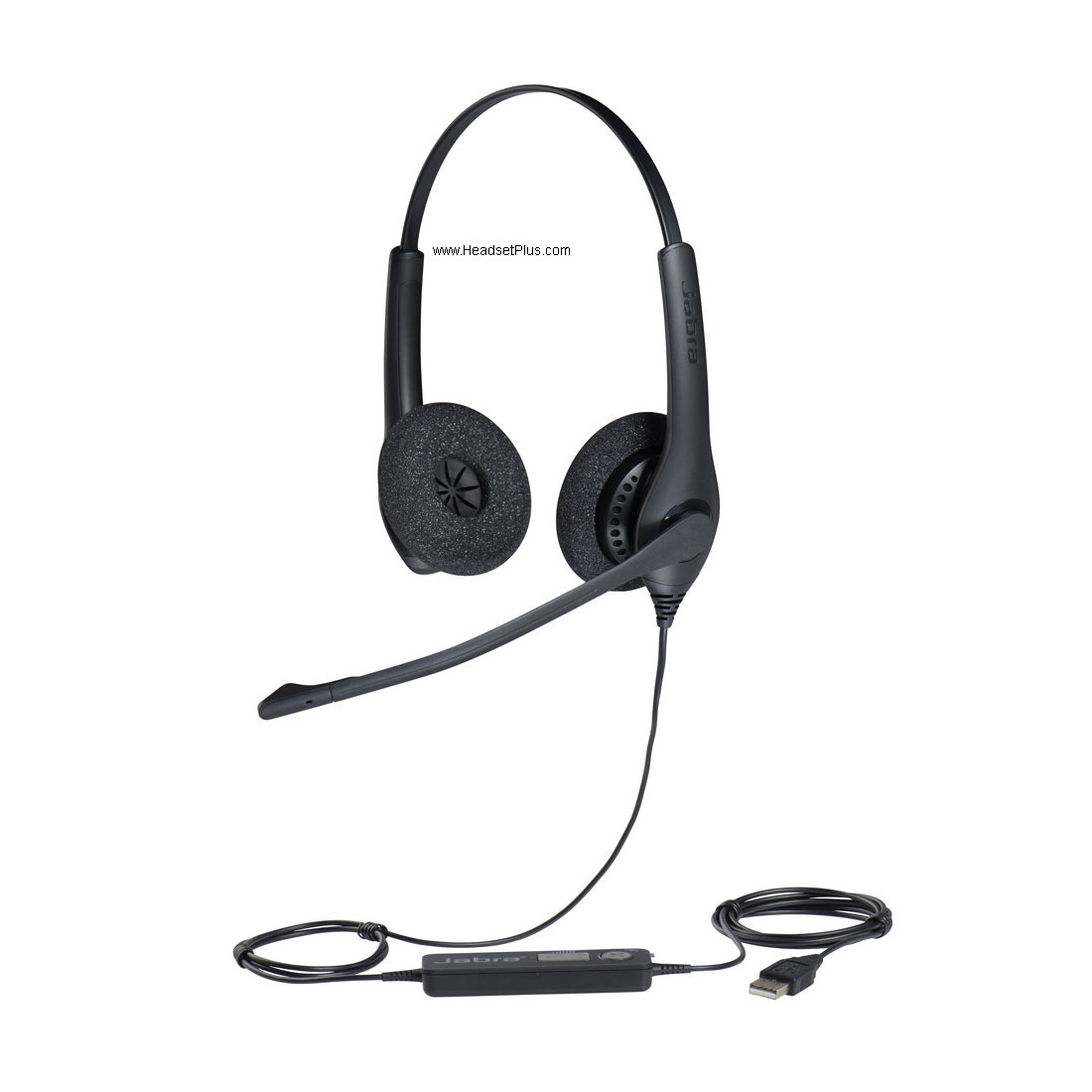 jabra biz 1500 duo usb computer headset view