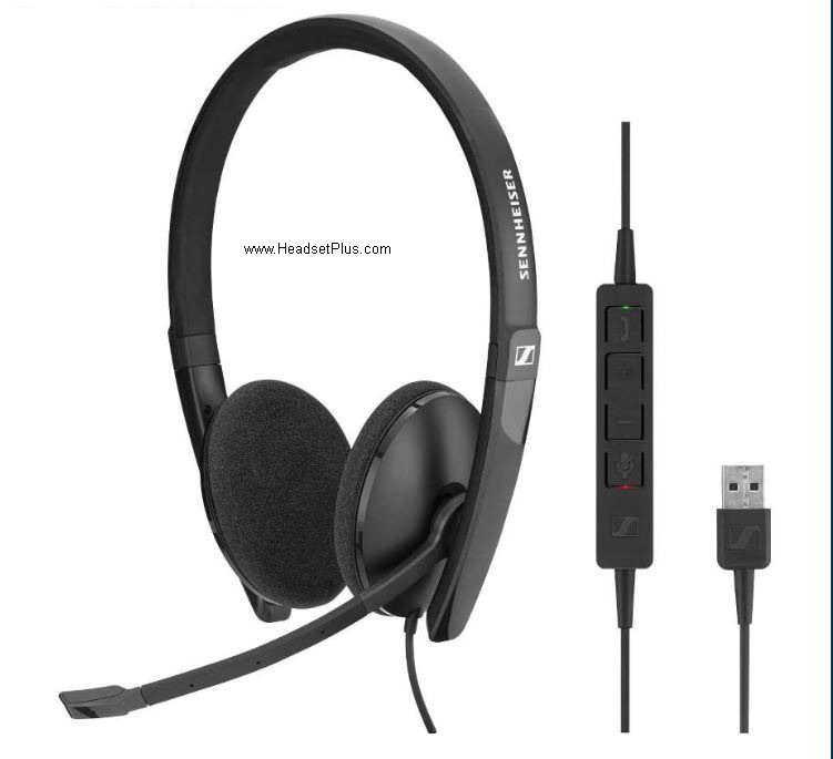 epos sc 160 usb-a ii double sided computer headset, teams cert view