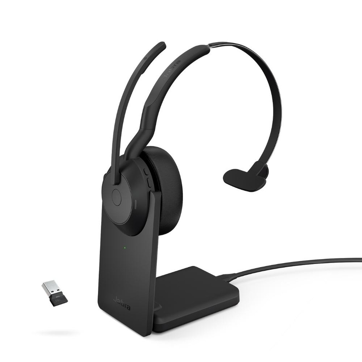 jabra evolve2 55 uc mono usb-a bluetooth headset w/stand view