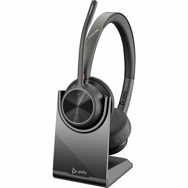 poly voyager 4320-m teams bluetooth stereo usb-a headset w/stand icon view