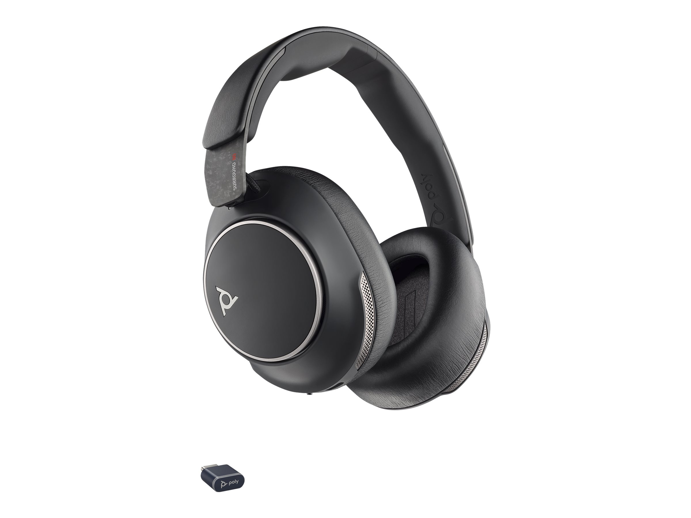 poly voyager surround 80 bluetooth usb-c +usb-c/a adapter, teams view