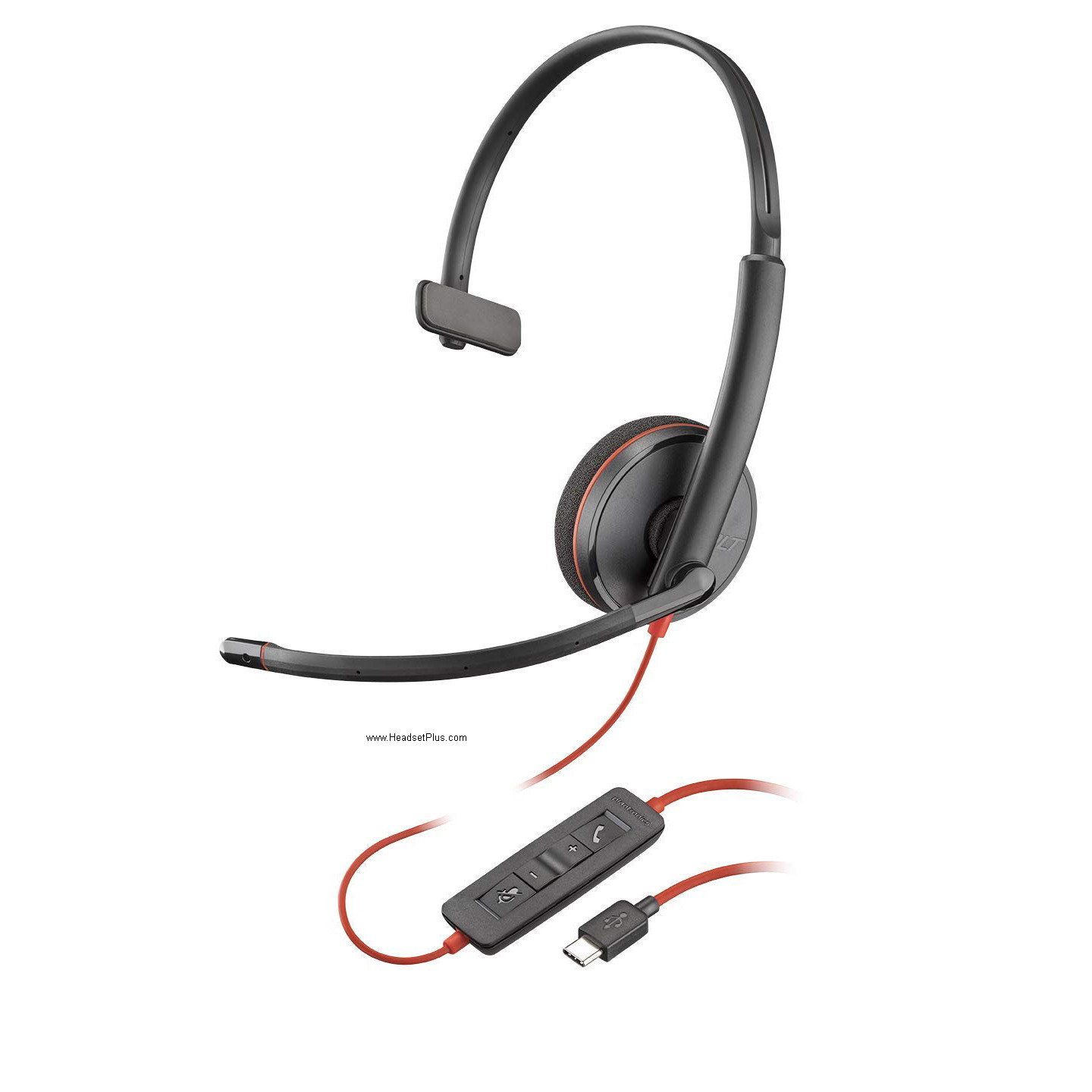 plantronics 3210 blackwire usb-c mono headset ms skype view
