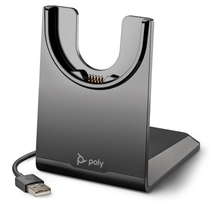 poly voyager focus 2 & 4300 (4310, 4320) charging stand usb-a view