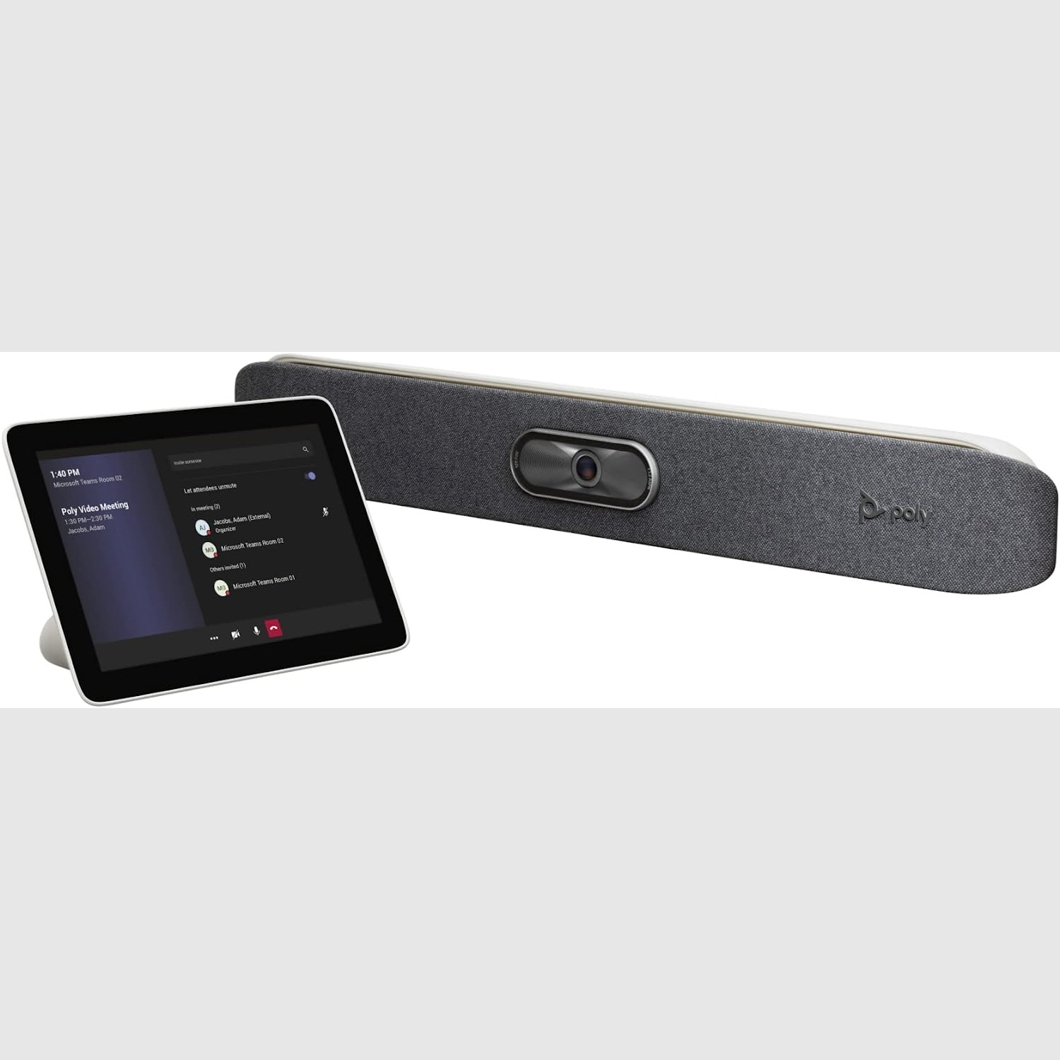 poly studio x30 4k video bar + controller teams cert (no return) view