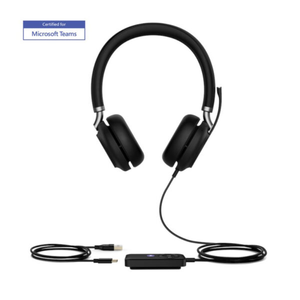 yealink uh38 dual teams usb-a corded bluetooth headset view