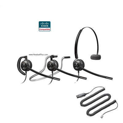 Headsets for Cisco SPA303, SPA501G, SPA502G, SPA504G, SPA508G, SPA509G, SPA525G, SPA921, SPA922, SPA941, SPA942, SPA962 Phones