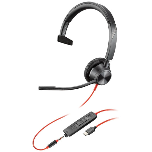 Poly Plantronics 3315 Blackwire USB-C, 3.5mm Mono Headset
