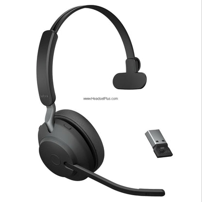 Jabra Evolve2 65 UC Mono Bluetooth Headset USB-A, Black