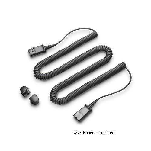 Plantronics Lightweight Extension Cable w/QD lock kit, 10ft