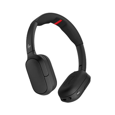 HP Poly Focus 6 Series Headsets designed for hybrid work in stereo wearing styles.