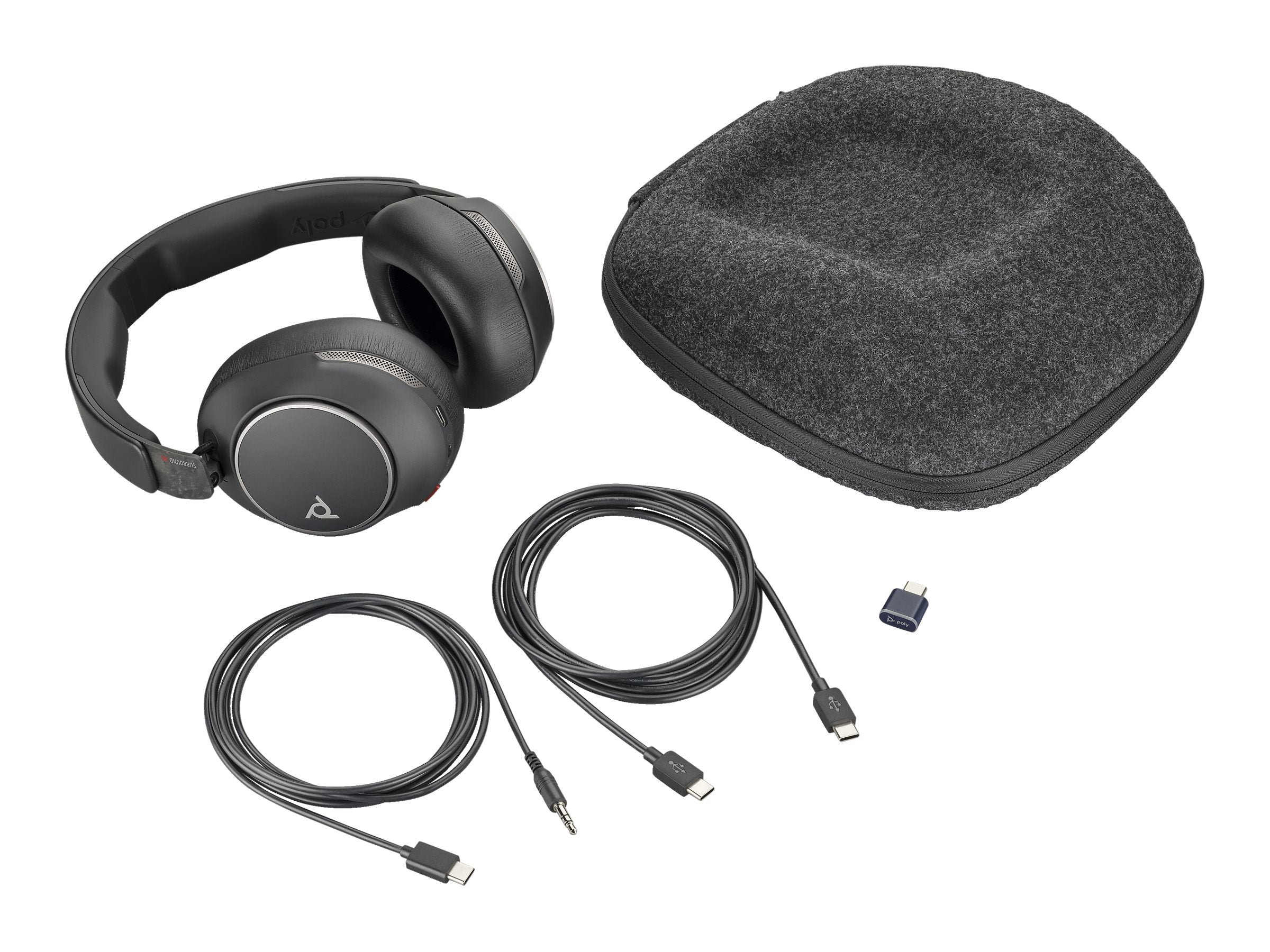 Poly Voyager Surround 80 UC and Teams Bluetooth Headset