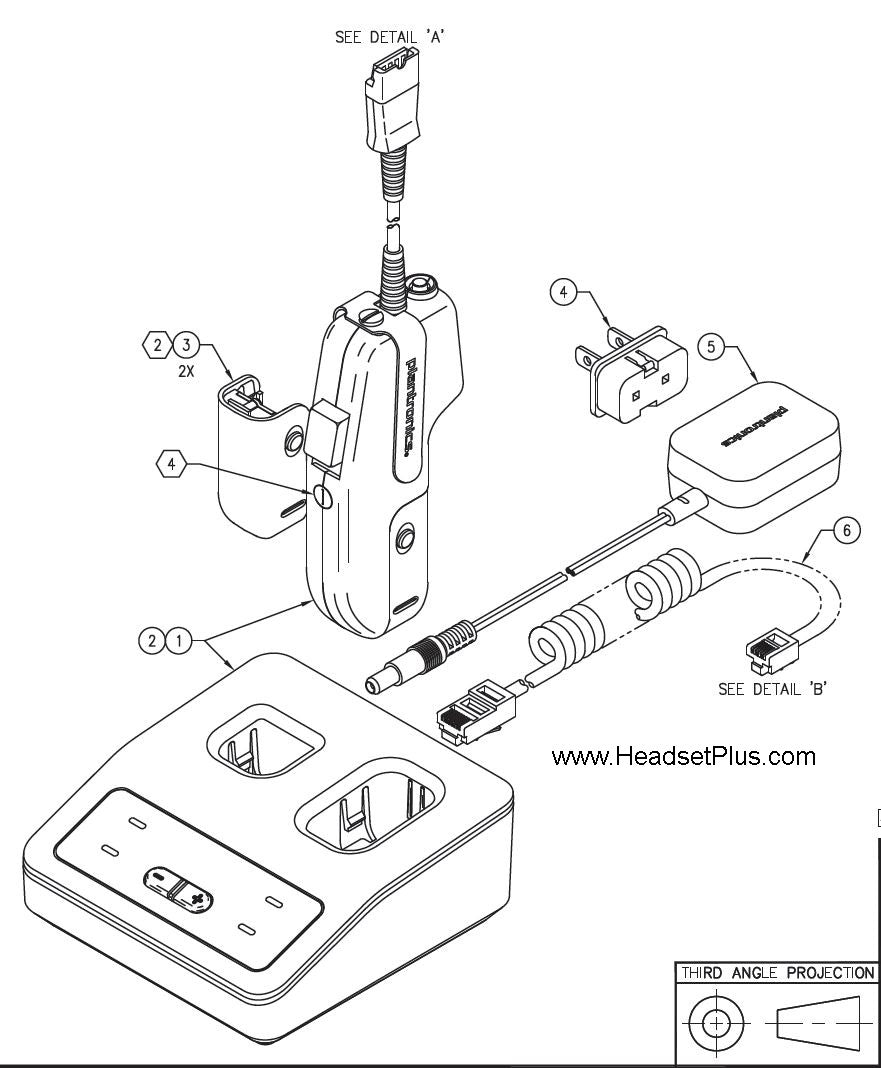 Poly SHS 3014-01 CA22CD-SC PTT 6 POS Plug (no return) *DISCONTINUED*