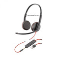 Poly Blackwire C3225 Stereo Headset – USB & 3.5mm (Teams / Skype)