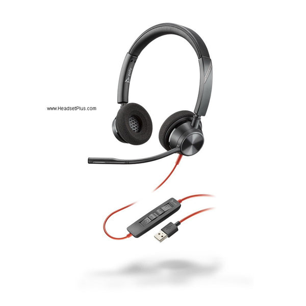 Poly 3320-M Blackwire USB-A Stereo Headset, Microsoft Teams Certified