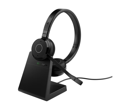 Jabra Evolve 65 TE UC Stereo USB Bluetooth Headset w/Stand