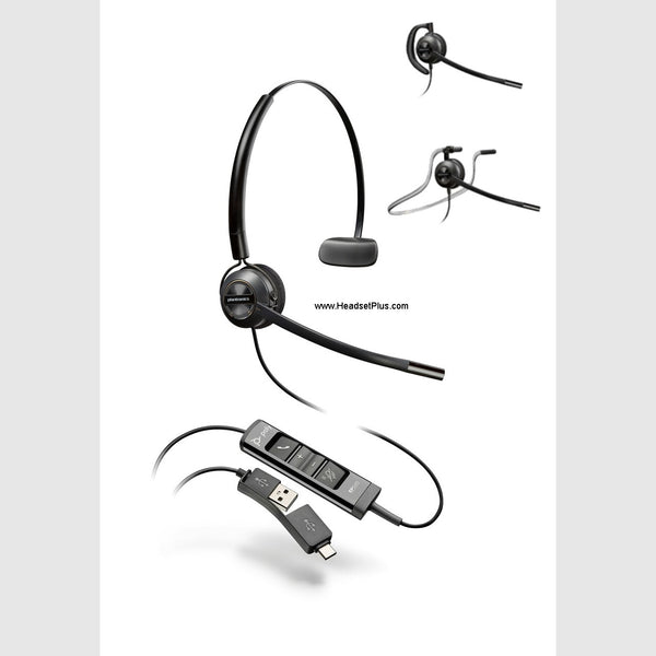 Poly EncorePro EP545 USB (A,C) Convertible Headset UC