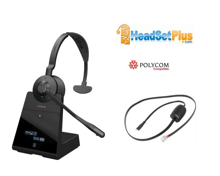 Jabra Engage 75 SE Mono Wireless Headset+EHS Polycom Phone Bundl