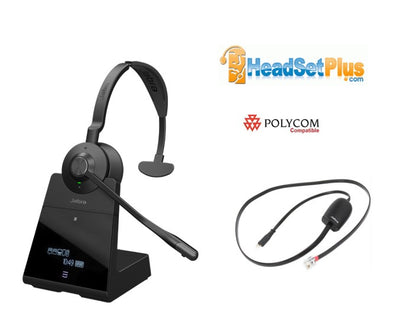 Jabra Engage 75 SE Mono Wireless Headset+EHS Polycom Phone Bundl