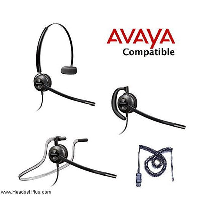 Plantronics HW540-Avaya J100 1600 9600 Phone 3-in-1 Headset