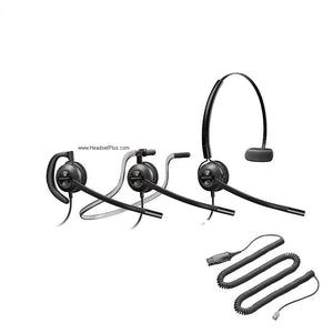 Plantronics PW540 Polaris Convertible 3-in-1 Noise-Canceling Headset (HW540 + A10)
