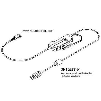 Plantronics SHS2355-11 USB to QD PTT Adapter (no return) *DISCONTINUED*