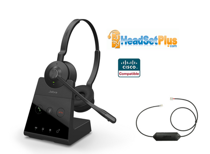 Jabra Engage 65 SE Stereo+EHS Cisco Certified Wireless Headset Bundle