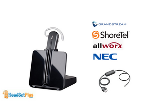 Plantronics CS540+Grandstream Shoretel Allworx NEC EHS (APD-80) bundle