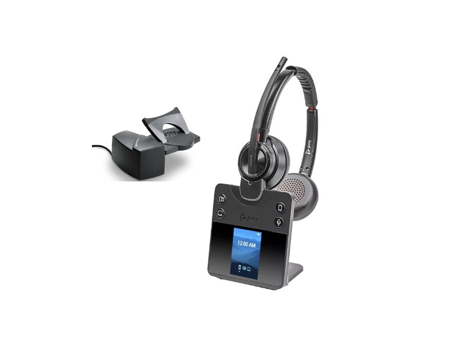 Poly Savi 8420+HL10 Wireless Headset Bundle