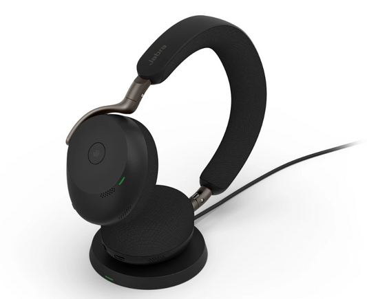 Jabra Evolve3 75 MS Stereo Headset with Charging Pad