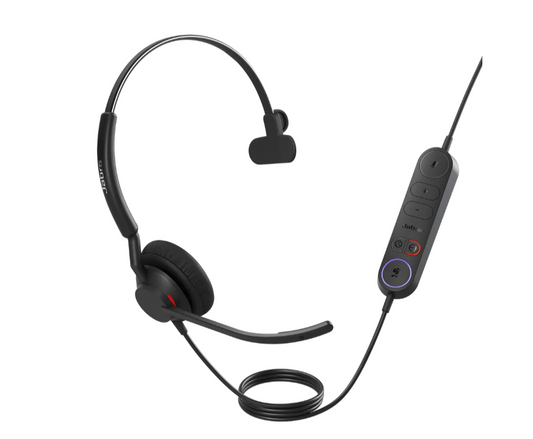 Jabra Engage 40 Wired Mono USB-C/A Headset Inline Control, Teams