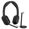 HP Poly Focus 6 Series Headsets designed for hybrid work in stereo wearing styles.