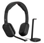 HP Poly Focus 6 Series Headsets designed for hybrid work in stereo wearing styles.