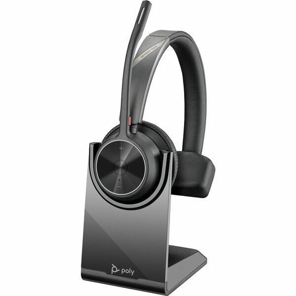 Poly Voyager 4310-M MS Teams Bluetooth Mono USB-A Headset, stand
