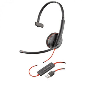 Poly Blackwire C3210 USB-A Mono Headset (Skype for Business)