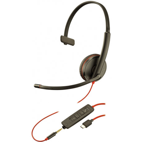Plantronics Blackwire C3215 USB-C + 3.5mm, MS Skype Cert