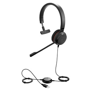 Jabra Evolve 20 SE – Premium Leatherette Wired USB Office Headset
